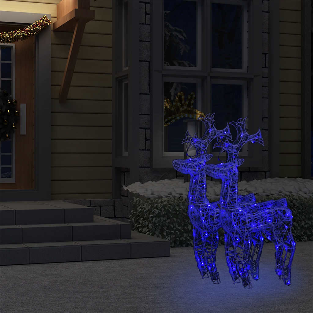 vidaXL Χριστουγ. Διακοσμητικά Τάρανδοι 2 τεμ. 60x16x100 εκ. Ακρυλικό