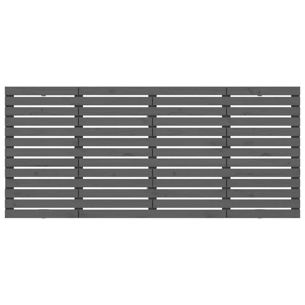 vidaXL Κεφαλάρι Τοίχου Γκρι 206x3x91,5 εκ. από Μασίφ Ξύλο Πεύκου