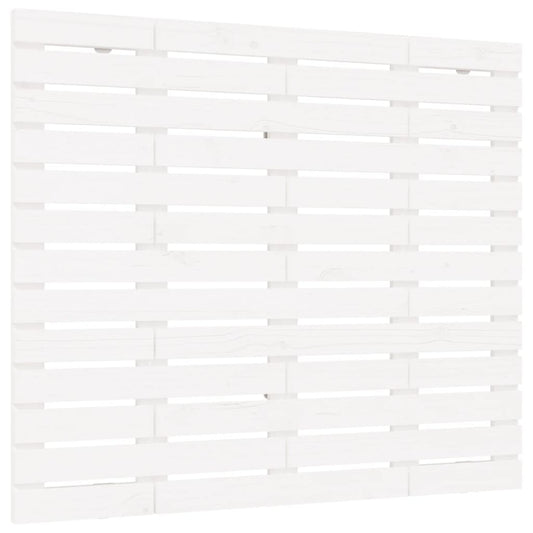 vidaXL Κεφαλάρι Τοίχου Λευκό 126x3x91,5 εκ. από Μασίφ Ξύλο Πεύκου