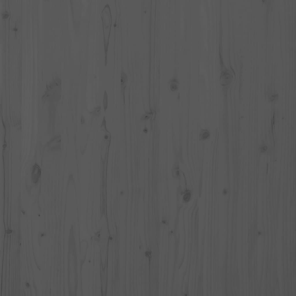 vidaXL Κεφαλάρι Τοίχου Γκρι 126x3x91,5 εκ. από Μασίφ Ξύλο Πεύκου