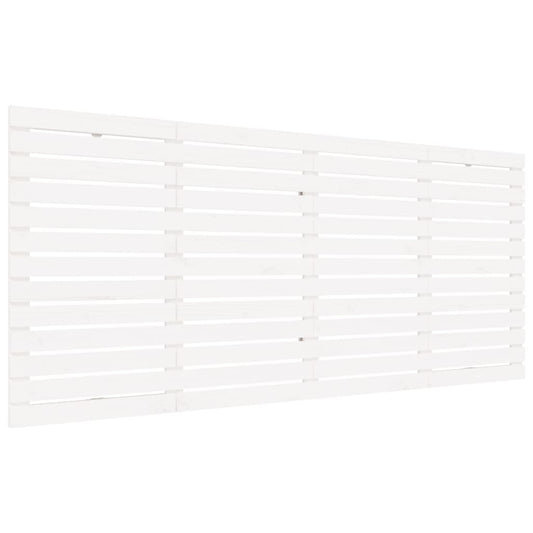 vidaXL Κεφαλάρι Τοίχου Λευκό 166x3x91,5 εκ. από Μασίφ Ξύλο Πεύκου