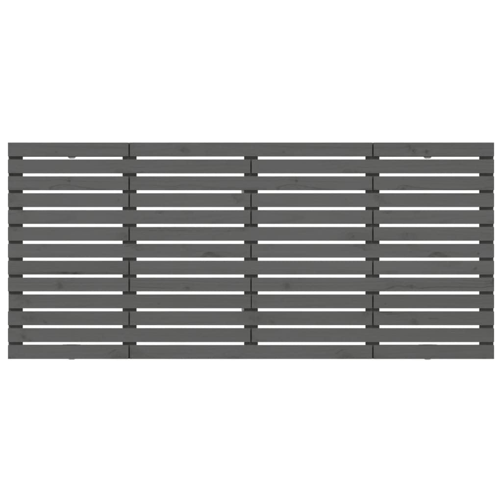 vidaXL Κεφαλάρι Τοίχου Γκρι 166x3x91,5 εκ. από Μασίφ Ξύλο Πεύκου
