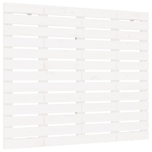vidaXL Κεφαλάρι Τοίχου Λευκό 141x3x91,5 εκ. από Μασίφ Ξύλο Πεύκου