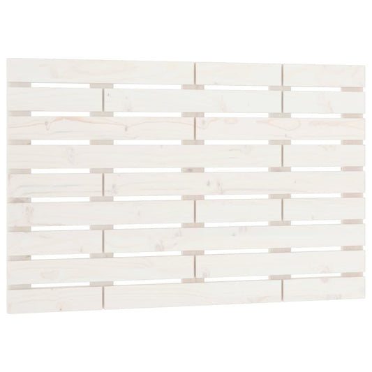 vidaXL Κεφαλάρι Τοίχου Λευκό 96x3x63 εκ. από Μασίφ Ξύλο Πεύκου