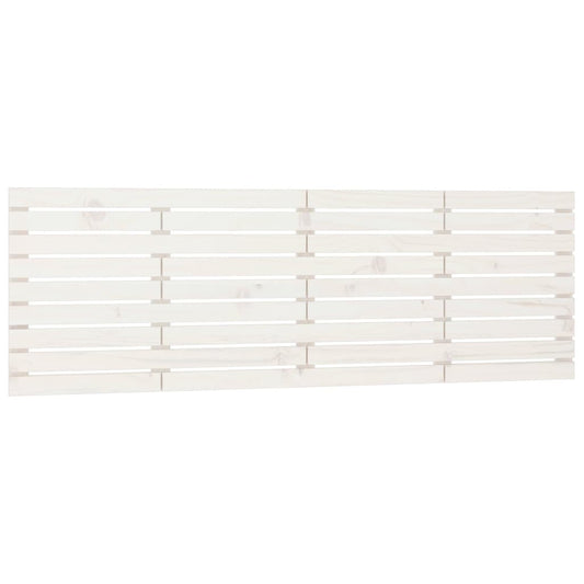 vidaXL Κεφαλάρι Τοίχου Λευκό 166x3x63 εκ. από Μασίφ Ξύλο Πεύκου