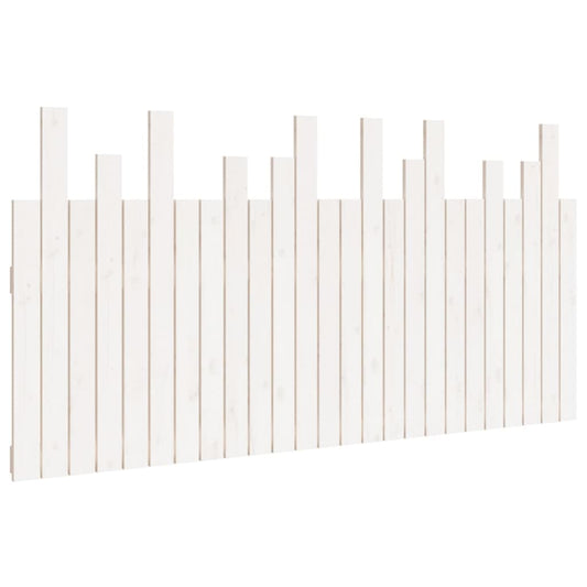 vidaXL Κεφαλάρι Τοίχου Λευκό 159,5x3x80 εκ. από Μασίφ Ξύλο Πεύκου