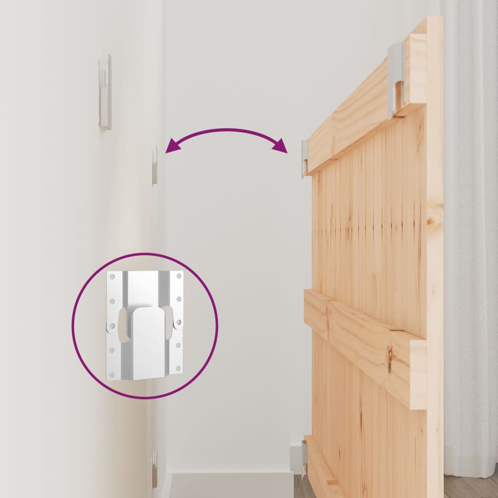 vidaXL Κεφαλάρι Επιτοίχιο 108 x 3 x 60 εκ. από Μασίφ Ξύλο Πεύκου