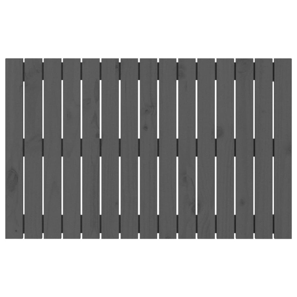 vidaXL Κεφαλάρι Τοίχου Γκρι 95,5x3x60 εκ. από Μασίφ Ξύλο Πεύκου