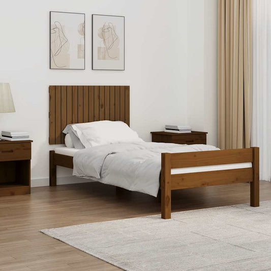 vidaXL Κεφαλάρι Τοίχου Μελί 95,5x3x60 εκ. από Μασίφ Ξύλο Πεύκου