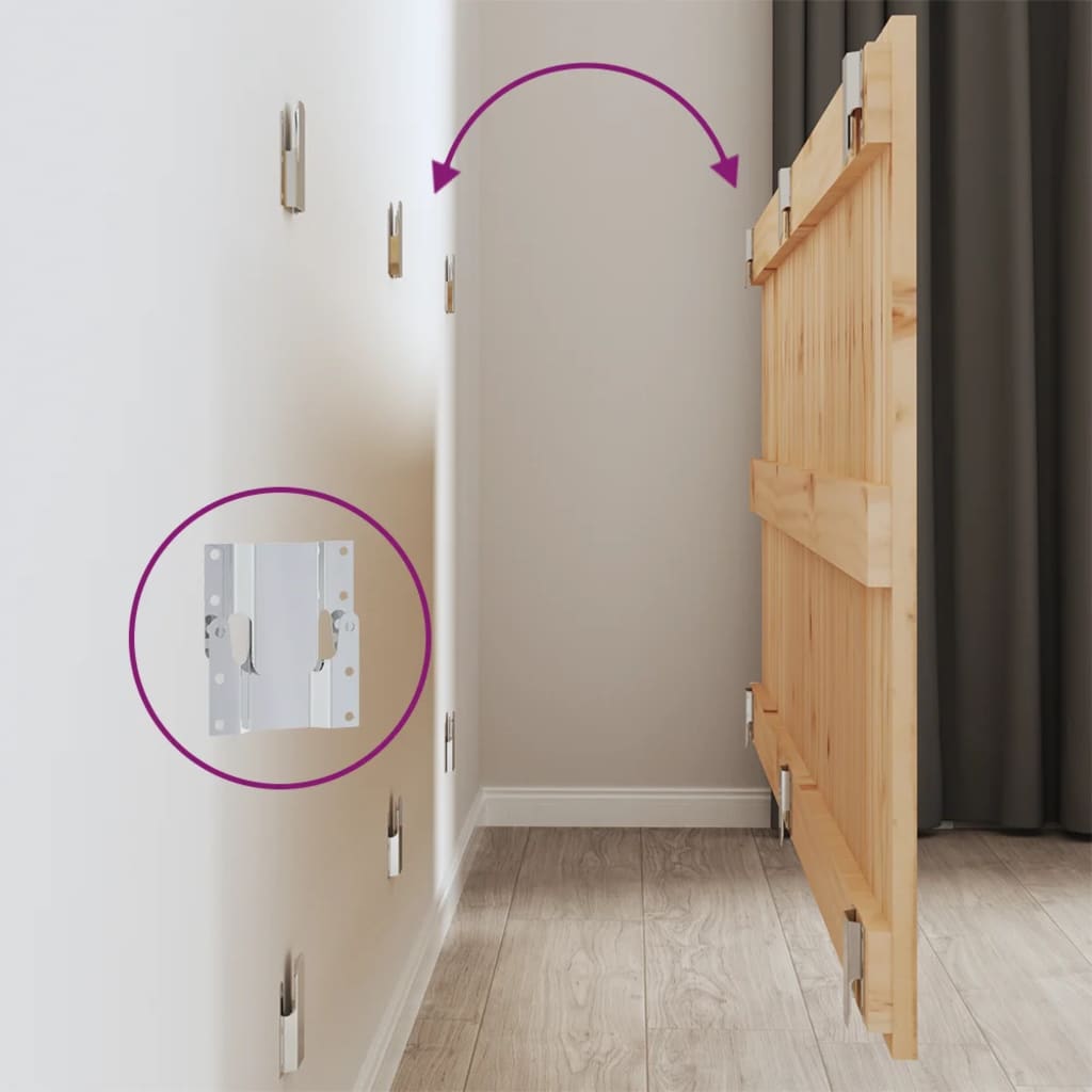 vidaXL Κεφαλάρι Επιτοίχιο 147x3x60 εκ. από Μασίφ Ξύλο Πεύκου