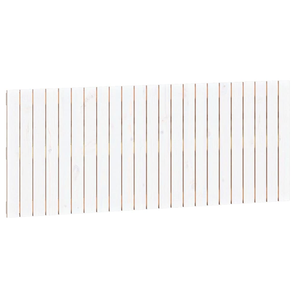 vidaXL Κεφαλάρι Τοίχου Λευκό 147x3x60 εκ. από Μασίφ Ξύλο Πεύκου
