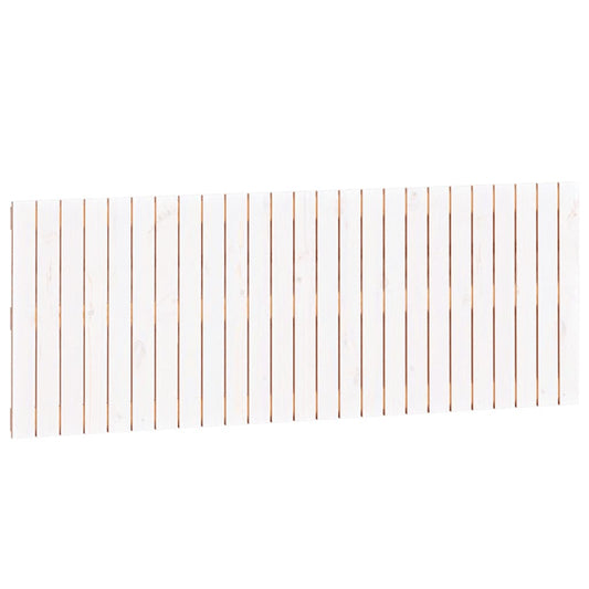 vidaXL Κεφαλάρι Τοίχου Λευκό 159,5x3x60 εκ. από Μασίφ Ξύλο Πεύκου