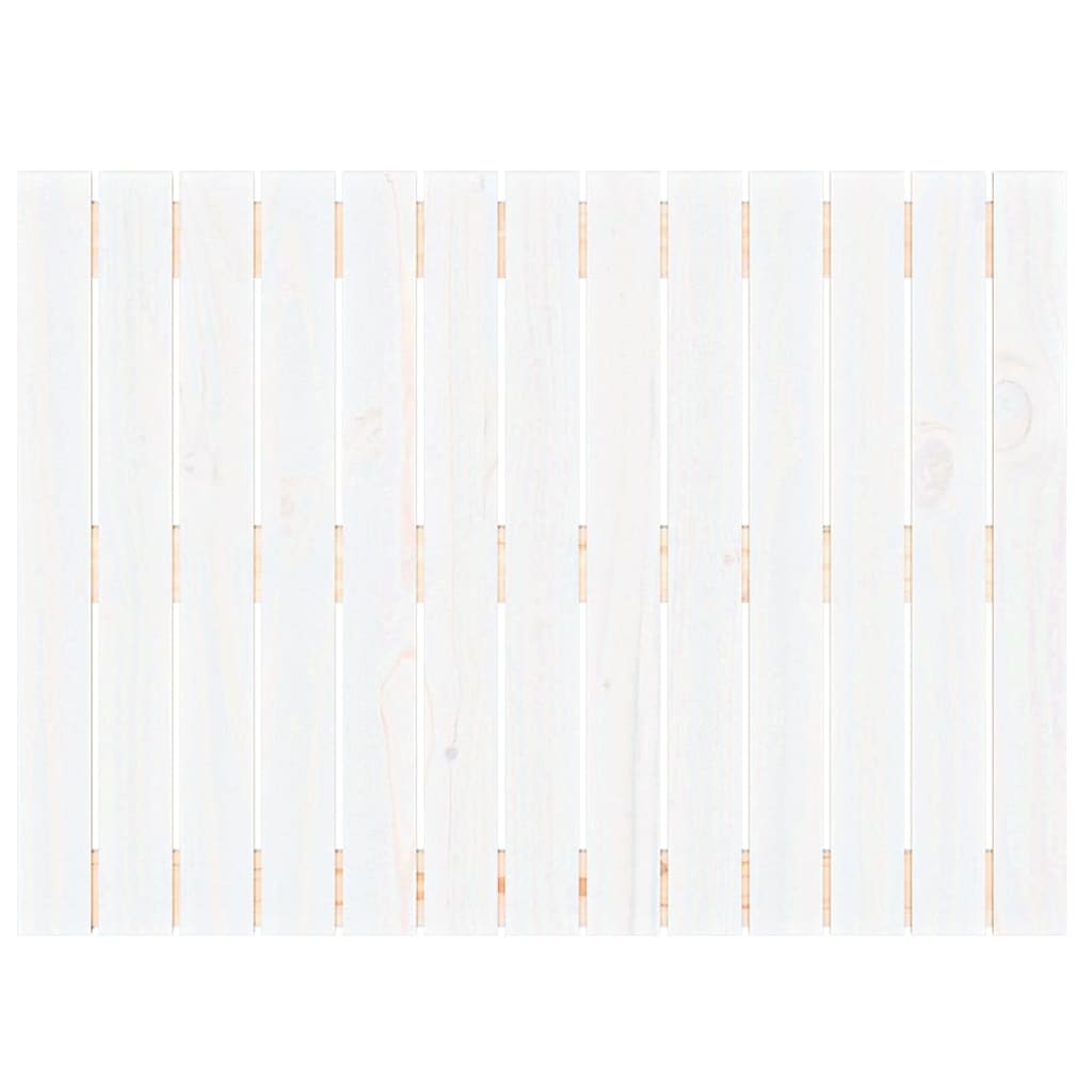 vidaXL Κεφαλάρι Τοίχου Λευκό 82,5x3x60 εκ. από Μασίφ Ξύλο Πεύκου