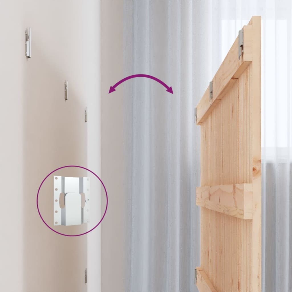 vidaXL Κεφαλάρι Επιτοίχιο 140x3x60 εκ. από Μασίφ Ξύλο Πεύκου