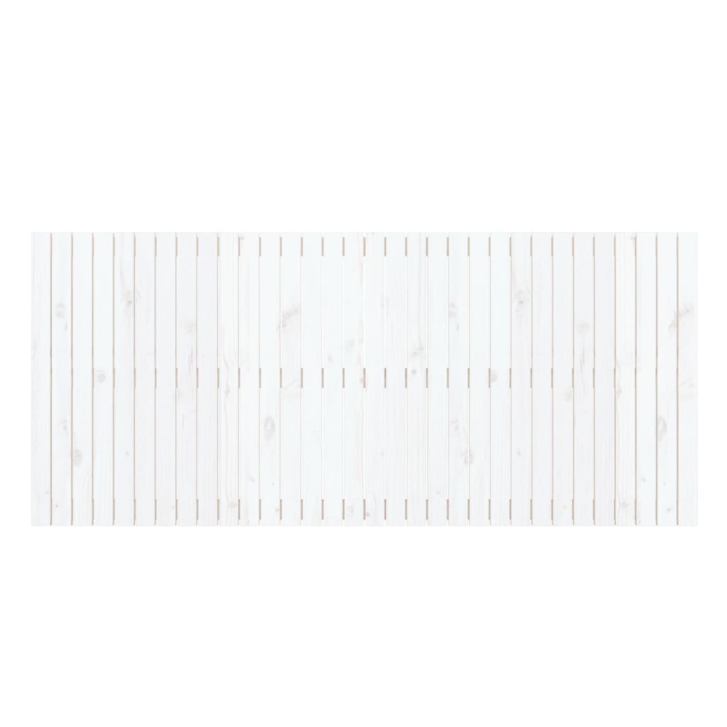 vidaXL Κεφαλάρι Τοίχου Λευκό 204x3x90 εκ. από Μασίφ Ξύλο Πεύκου