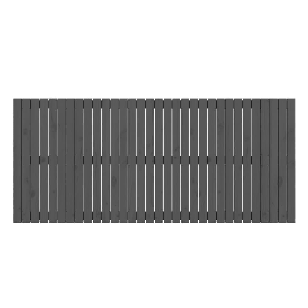 vidaXL Κεφαλάρι Τοίχου Γκρι 204x3x90 εκ. από Μασίφ Ξύλο Πεύκου