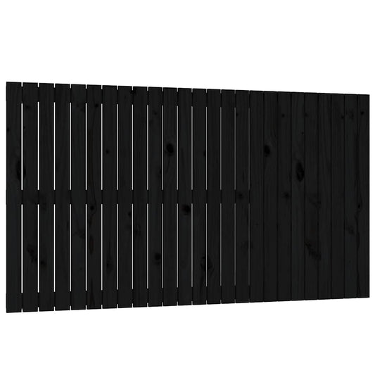 vidaXL Κεφαλάρι Τοίχου Μαύρο 159,5x3x90 εκ. από Μασίφ Ξύλο Πεύκου