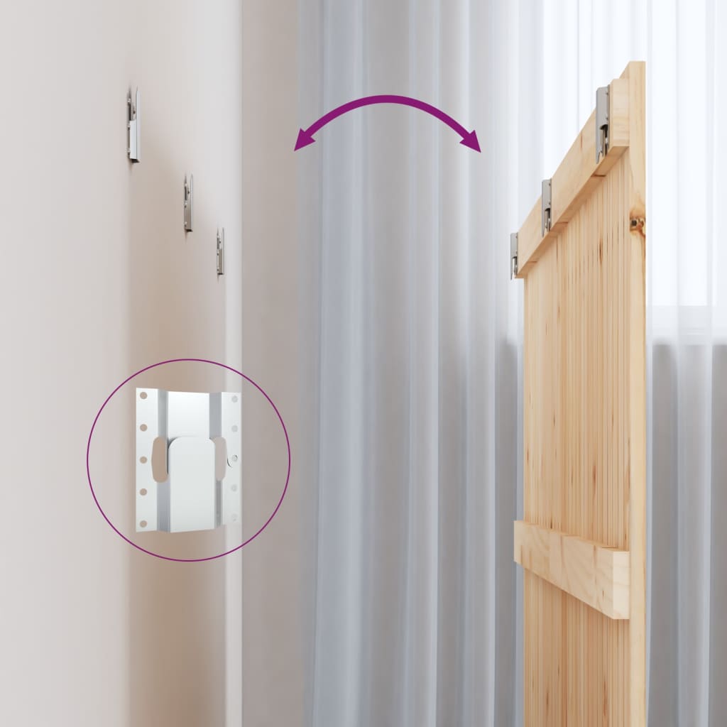 vidaXL Κεφαλάρι Επιτοίχιο 185x3x90 εκ. από Μασίφ Ξύλο Πεύκου