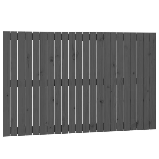 vidaXL Κεφαλάρι Τοίχου Γκρι 140x3x90 εκ. από Μασίφ Ξύλο Πεύκου