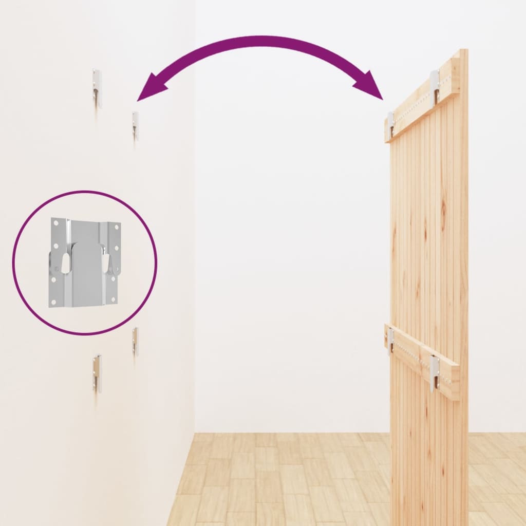 vidaXL Κεφαλάρι Τοίχου 95,5x3x110 εκ. από Μασίφ Ξύλο Πεύκου