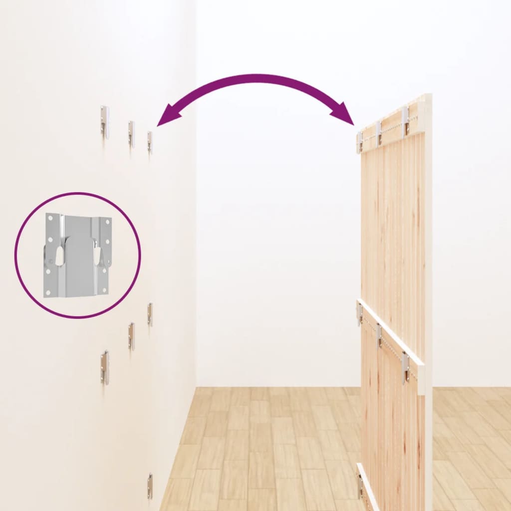 vidaXL Κεφαλάρι Τοίχου Λευκό 127,5x3x110 εκ. από Μασίφ Ξύλο Πεύκου