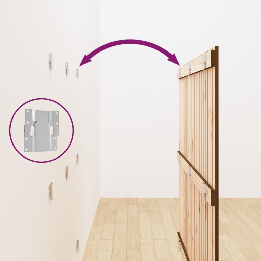 vidaXL Κεφαλάρι Τοίχου Μελί 146,5x3x110 εκ. από Μασίφ Ξύλο Πεύκου