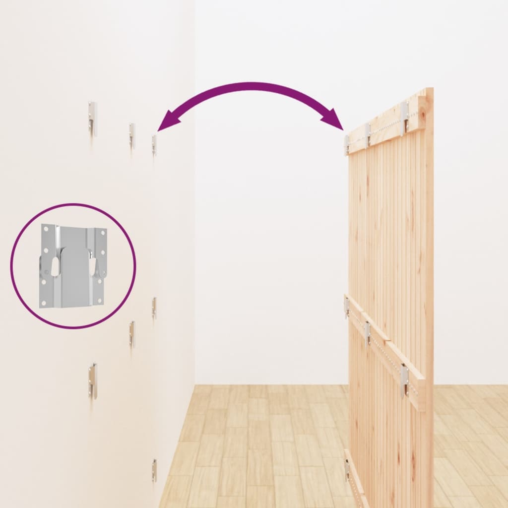 vidaXL Κεφαλάρι Τοίχου 159,5x3x110 εκ. από Μασίφ Ξύλο Πεύκου