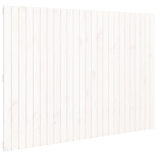 vidaXL Κεφαλάρι Τοίχου Λευκό 159,5x3x110 εκ. από Μασίφ Ξύλο Πεύκου