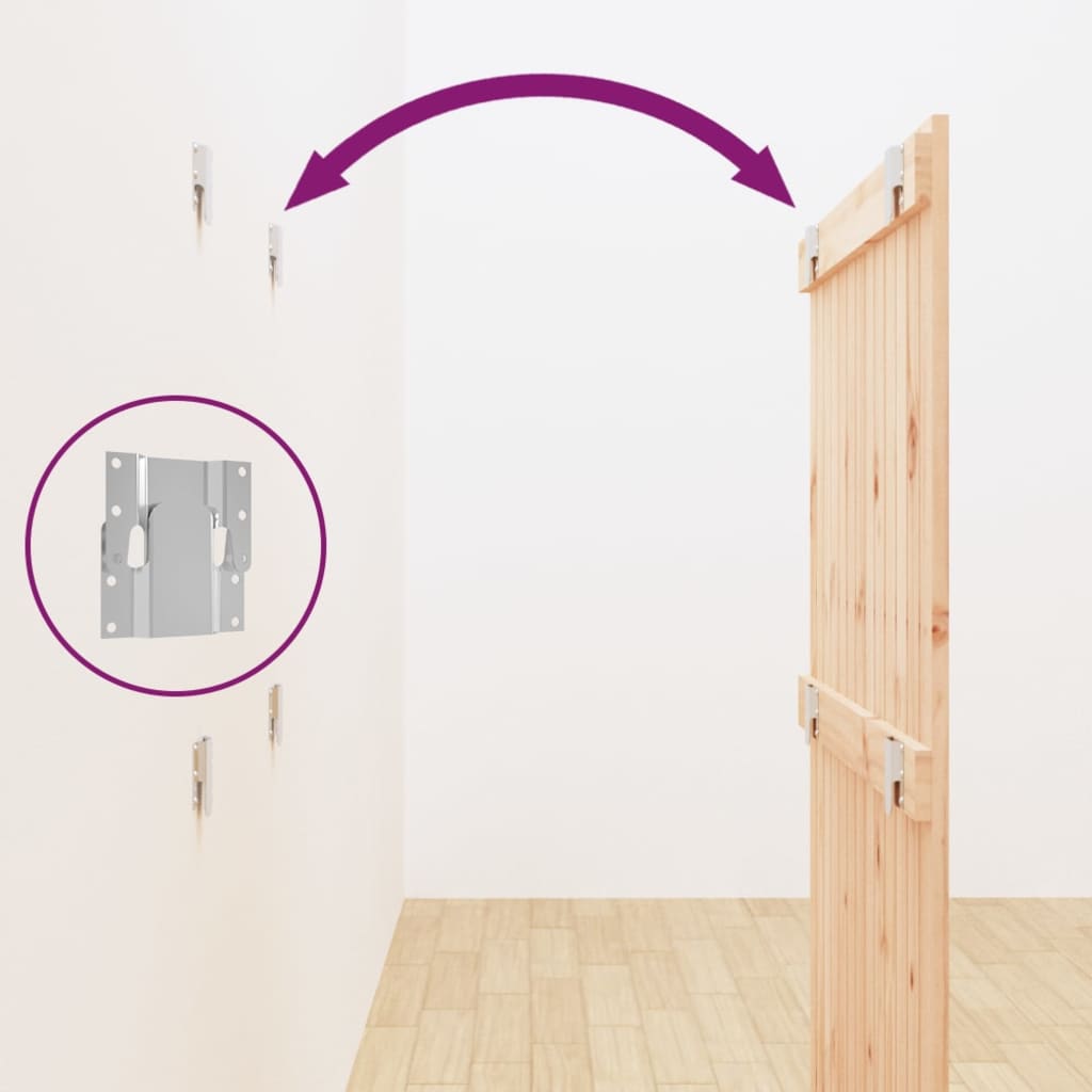 vidaXL Κεφαλάρι Τοίχου 82,5x3x110 εκ. από Μασίφ Ξύλο Πεύκου