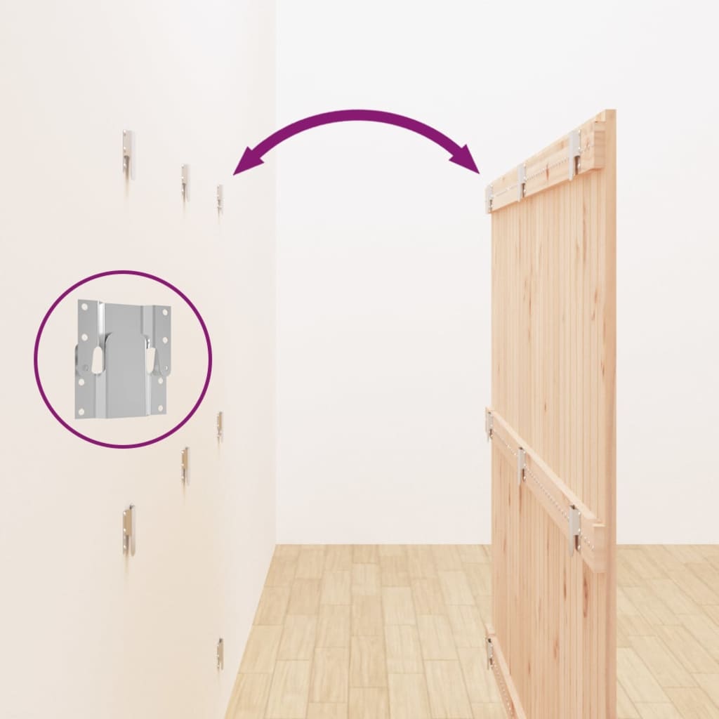 vidaXL Κεφαλάρι Επιτοίχιο 166x3x110 εκ. από Μασίφ Ξύλο Πεύκου