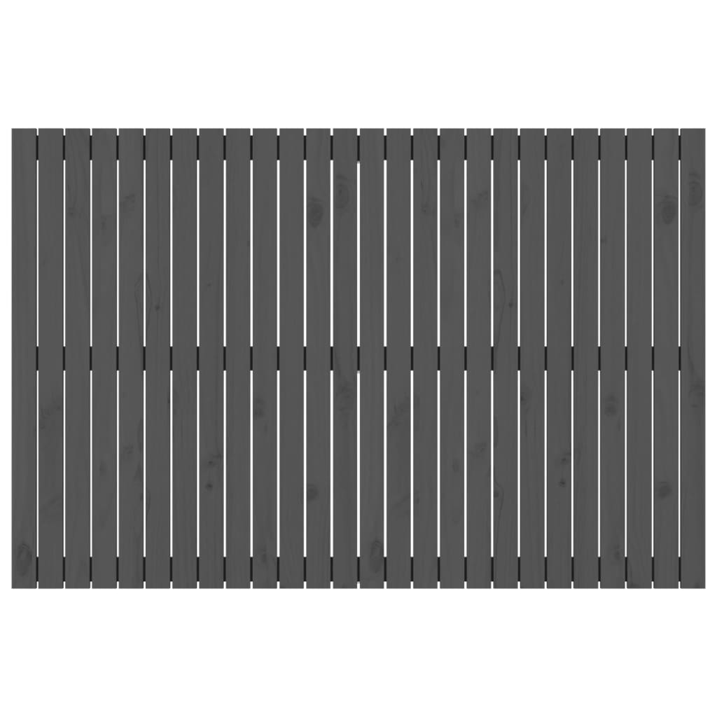 vidaXL Κεφαλάρι Τοίχου Γκρι 166x3x110 εκ. από Μασίφ Ξύλο Πεύκου