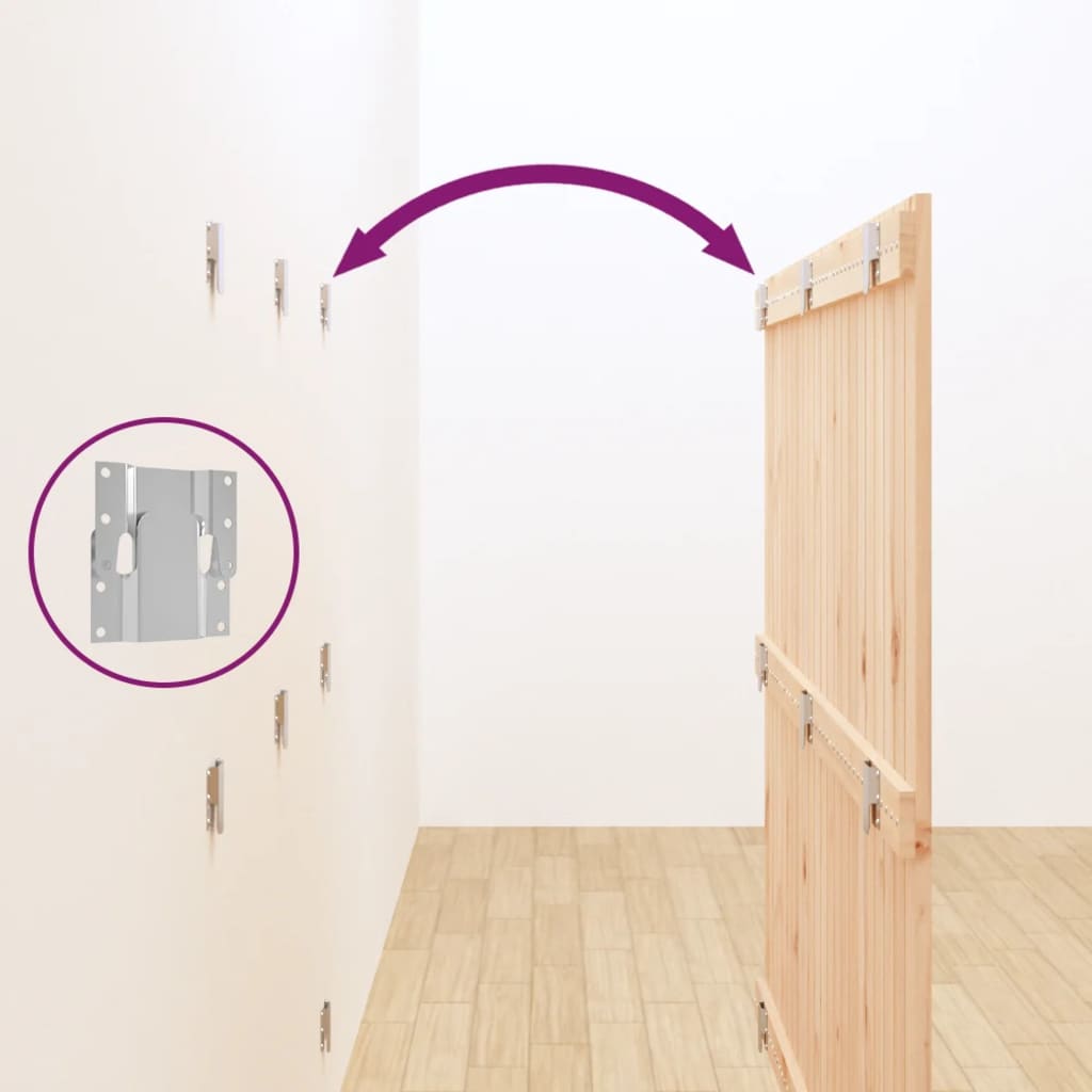 vidaXL Κεφαλάρι Τοίχου 140x3x110 εκ. από Μασίφ Ξύλο Πεύκου