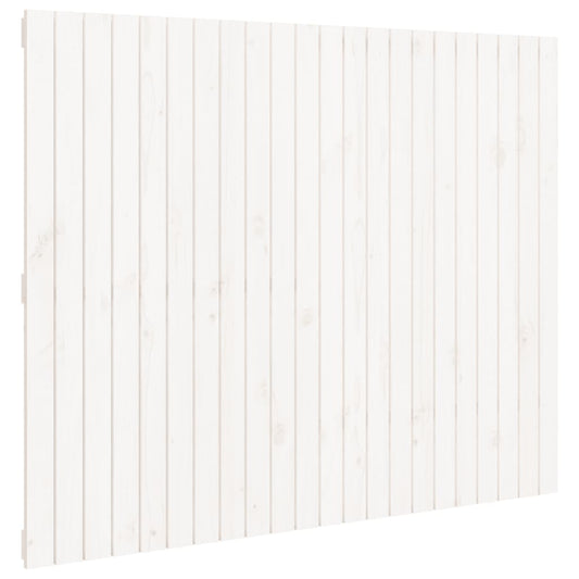 vidaXL Κεφαλάρι Τοίχου Λευκό 140x3x110 εκ. από Μασίφ Ξύλο Πεύκου