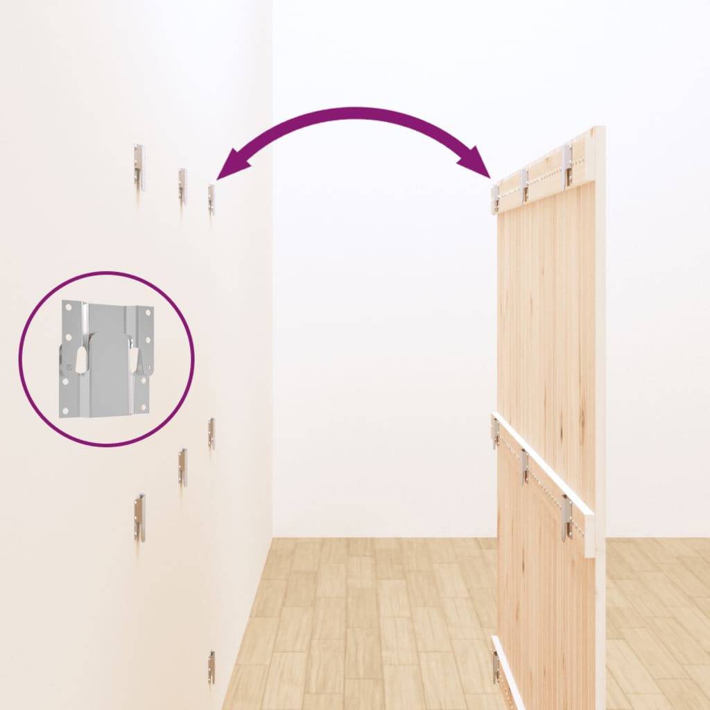 vidaXL Κεφαλάρι Τοίχου Λευκό 140x3x110 εκ. από Μασίφ Ξύλο Πεύκου