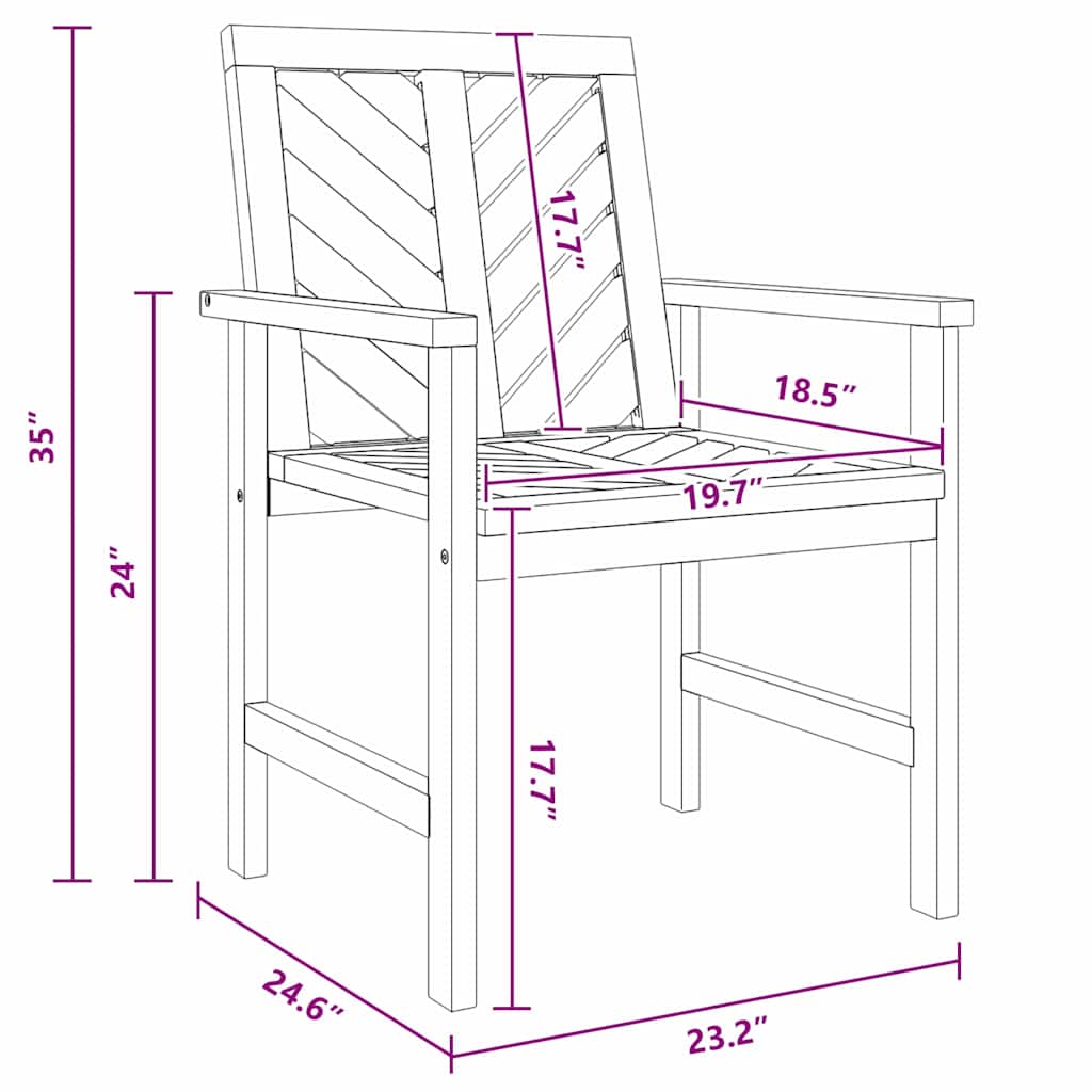 vidaXL Σετ Τραπεζαρίας Κήπου 4 Τεμαχίων Μασίφ Ξύλου Acacia