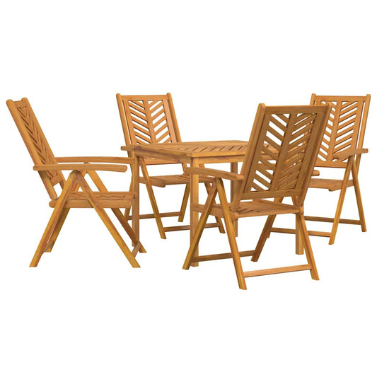 vidaXL Σέτ φαγητού για κήπο 5 pcs Καφέ Στερεό Ξύλο Ακακίας