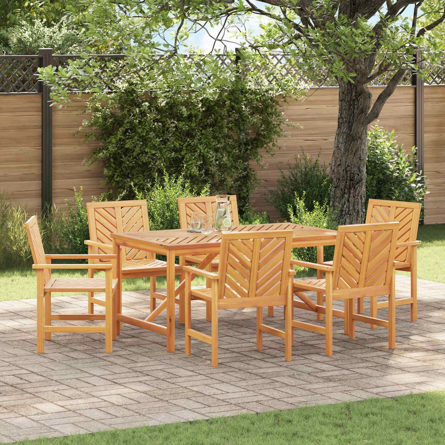 vidaXL Καρέκλα τραπεζαρίας 6 pcs Φυσικό 62,5 x 59 x 89 εκ.