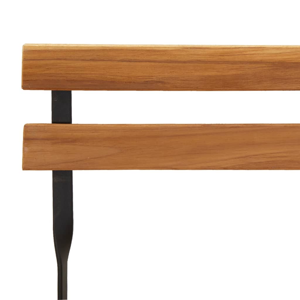 vidaXL Τραπεζαρία Bistro Πτυσσόμενη Σετ 3 τεμ Μασίφ Ξύλο Teak & Ατσάλι