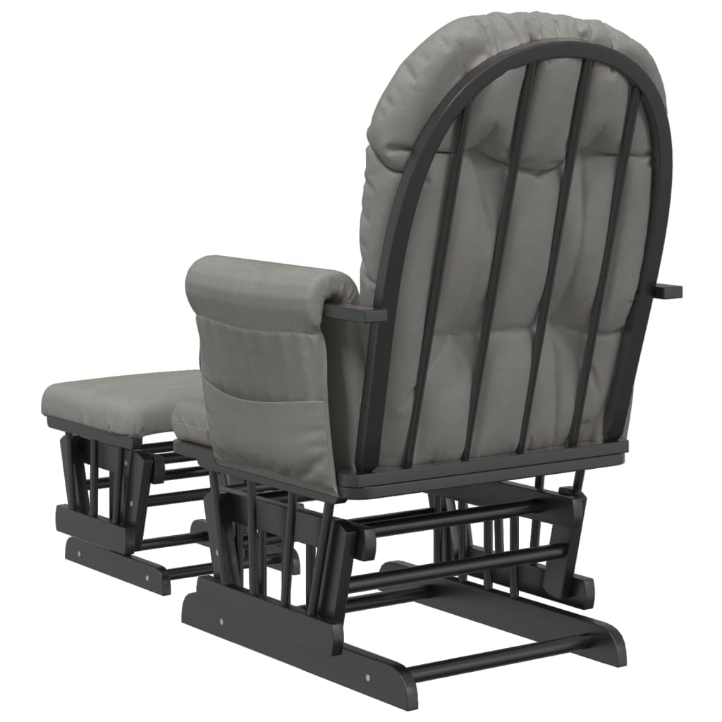 vidaXL Πολυθρόνα Relax Ανοιχτό Γκρι Υφασμάτινη με Σκαμπό