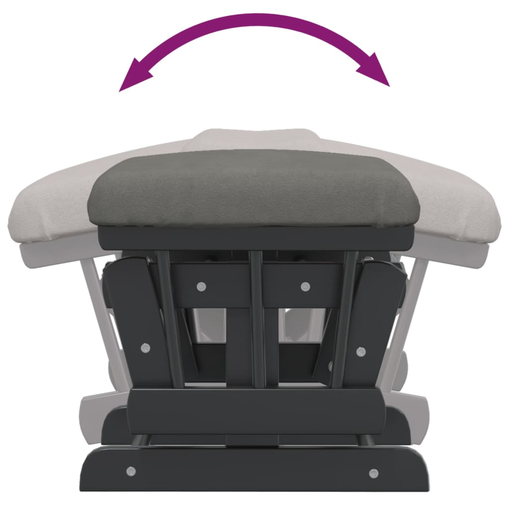 vidaXL Πολυθρόνα Relax Σκούρο Γκρι Υφασμάτινη με Σκαμπό