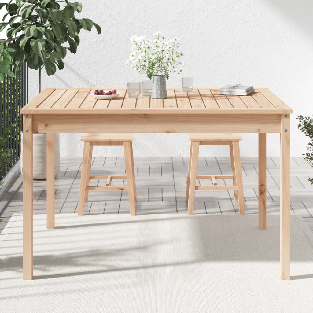 vidaXL Τραπέζι Κήπου 121 x 82,5 x 76 εκ. από Μασίφ Ξύλο Πεύκου