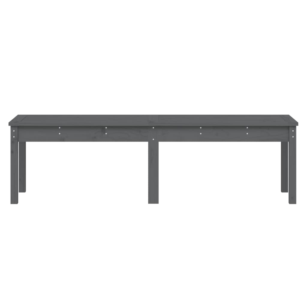 vidaXL Πάγκος Κήπου Διθέσιος Γκρι 159,5x44x45 εκ. Μασίφ Ξύλο Πεύκου