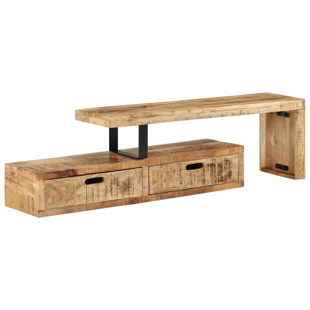 vidaXL Βάση Τηλεόρασης (118-200) x 30x40 εκ. από Μασίφ Ξύλο Μάνγκο