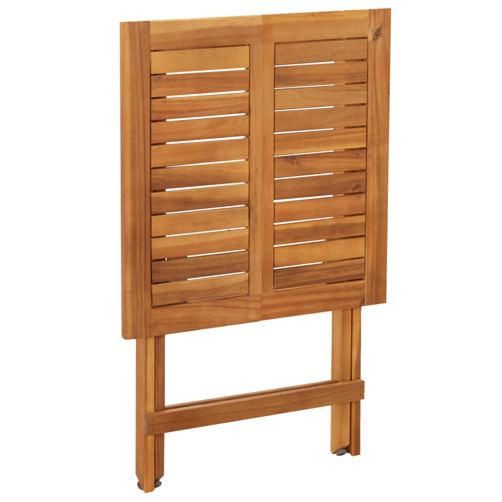 vidaXL Σετ Επίπλων Bistro Πτυσσόμενο 3 τεμ. Μασίφ Ακακία με Μαξιλάρια