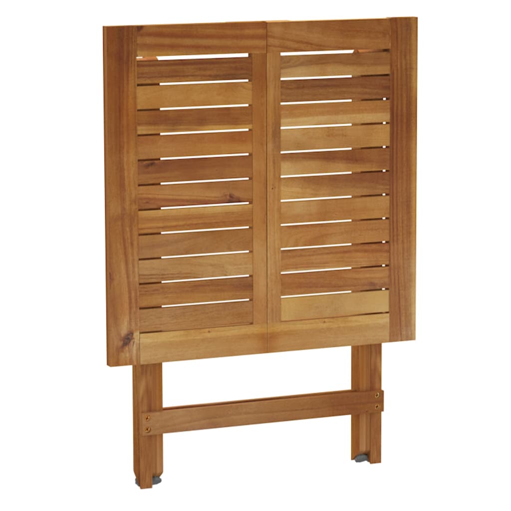 vidaXL Σετ Επίπλων Bistro Πτυσσόμενο 3 τεμ. Μασίφ Ακακία με Μαξιλάρια