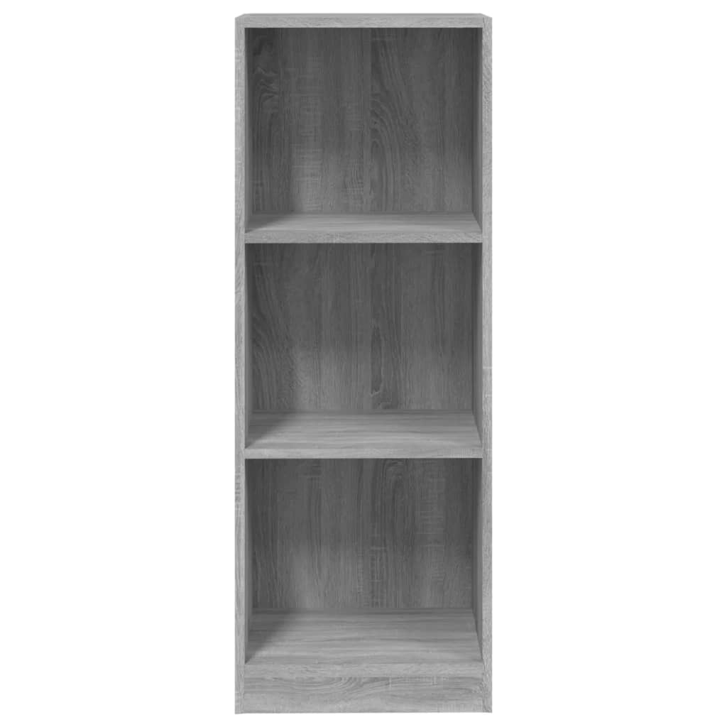vidaXL Βιβλιοθήκη με 3 Ράφια Γκρι Sonoma 40x24x109 εκ. Επεξεργ. Ξύλο