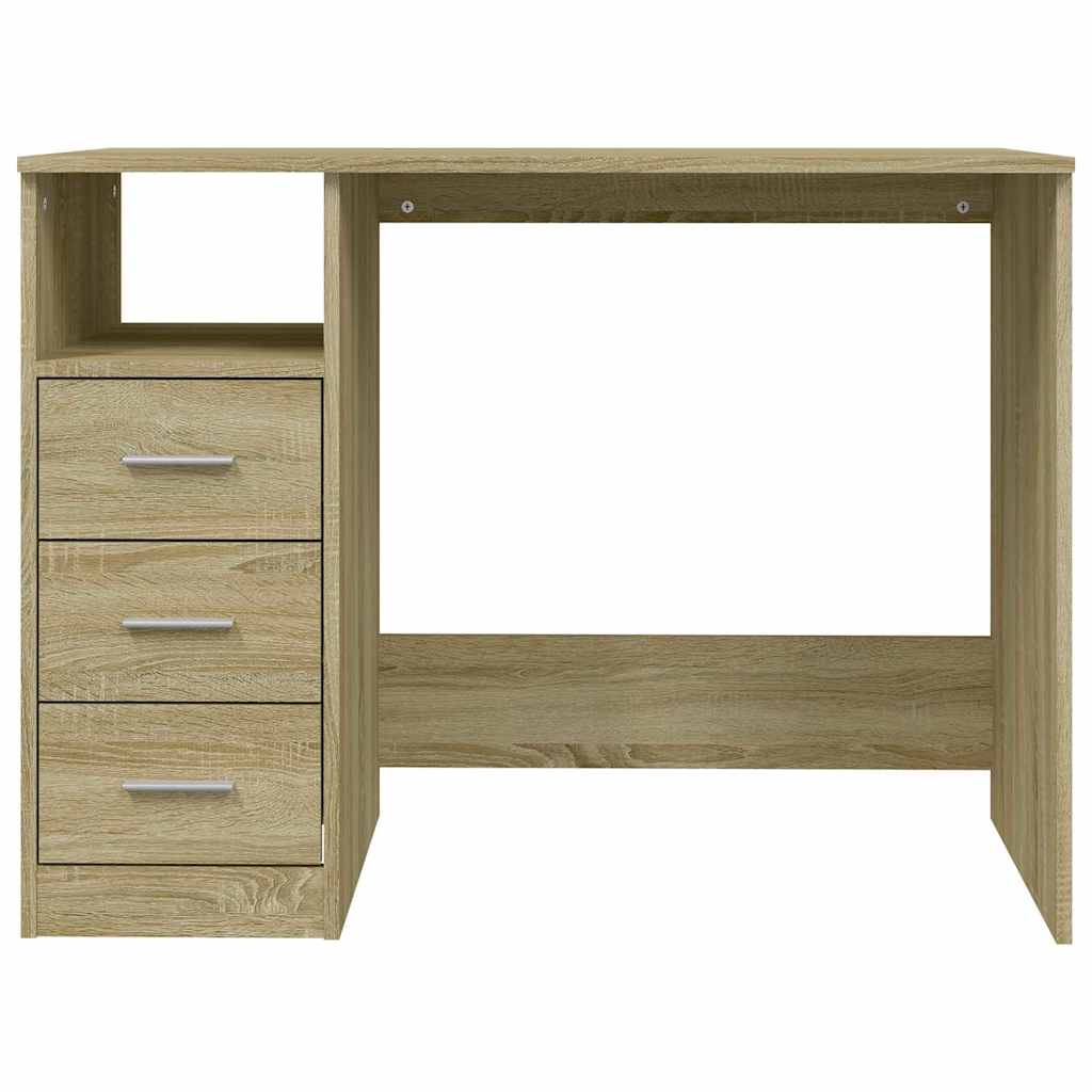 vidaXL Γραφείο με Συρτάρια Sonoma Δρυς 102x50x76 εκ Επεξεργασμένο Ξύλο