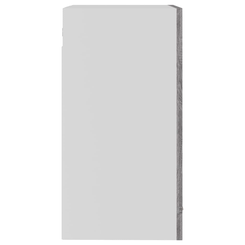 vidaXL Κρεμαστό Ντουλάπι Γυάλινο Lyon Γκρι Sonoma 40x31x60εκ.