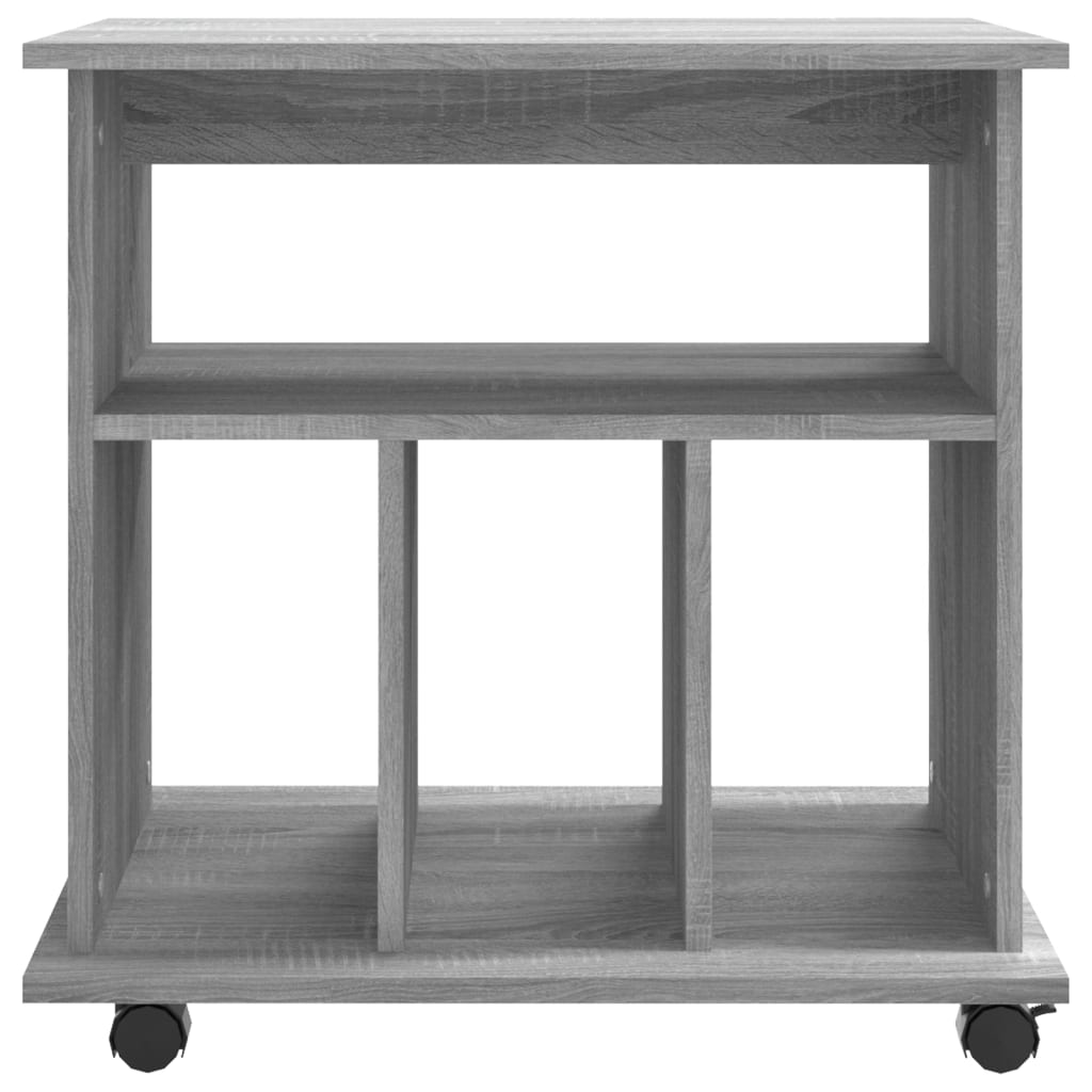 vidaXL Ντουλάπι Με Ροδάκια Γκρι Sonoma 60x45x60 εκ. Επεξεργασμένο Ξύλο