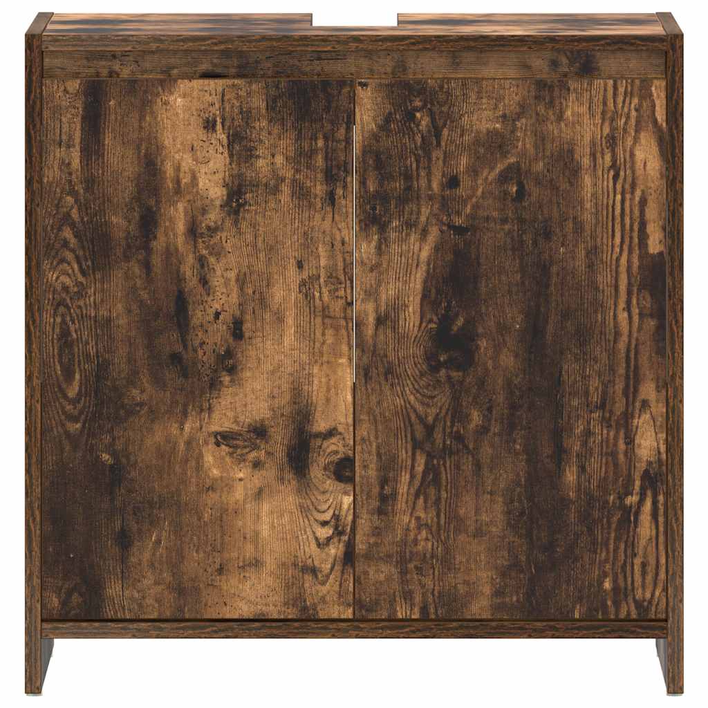 vidaXL Ντουλάπι Μπάνιου Καπνιστή Δρυς 60x33x61 εκ. Επεξεργασμένο Ξύλο